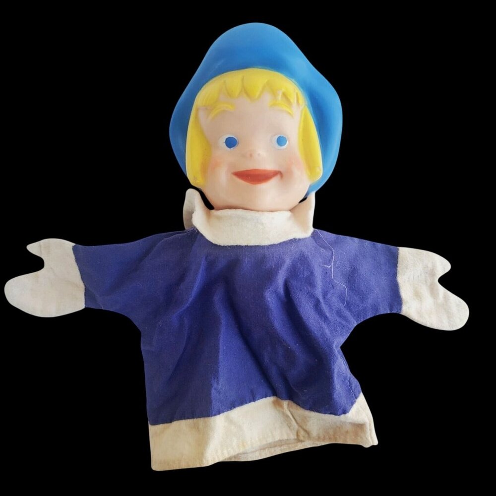 Vintage 1960s Hand Puppet Dutch Boy Mid Century Toy Fairy Tale